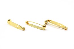 Основа для броши роторный замок цвет золото 35 мм 1 шт (Япония)