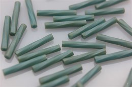 Стеклярус витой  Miyuki Twist Beads   12 мм 2028 - Matted Opaque Sea Foam Luster /  2,5 гр  (Япония)