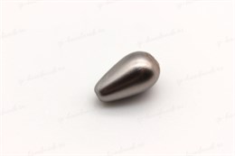 Хрустальный жемчуг Preciosa Maxima (Pearl Pearl) 10х6 мм  Dark Grey, 1 шт
