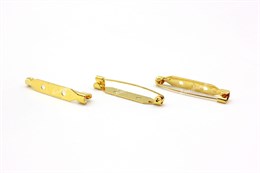 Основа для броши стандартный замок цвет золото 35 мм 1 шт (Япония)