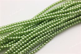 Стеклянный жемчуг PRECIOSA Ornela матовый 3 мм №70554 зеленый 30 шт