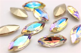 Наветты Aurora Crystal Paradise Shine / 15x7 мм 1 шт (стекло K9)