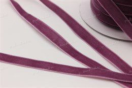 Бархатная лента 10 мм, цвет вишневая пенка, 1 м, 100% полиэстер