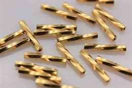 Стеклярус витой  Miyuki Twist Beads   12 мм 0191 - 24kt Gold Plated / 1 гр (Япония)