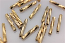 Стеклярус витой  Miyuki Twist Beads   12 мм 0193 - 24KT Gold Lt.Plated /  1 гр  (Япония)