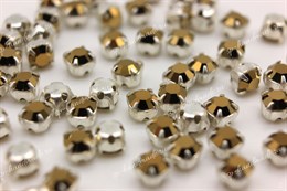 Шатоны Preciosa хрустальные ss12 (3,0-3,2 мм) цвет оправы серебро 10 шт Crystal Monte Carlo