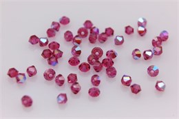 Биконусы хрусталь 3 мм Fuchsia Glitter 10 шт (Preciosa) PR-33