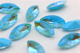 Наветты Aurora Crystal Summer Blue Delite / 15x7 мм 1 шт (стекло K9)