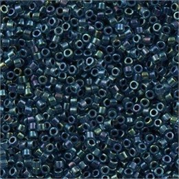 Delica 11/0 Lined Aqua/Grey DB0286 - Lined Aqua/Grey