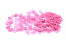 Пайетки чаши 376F Fancy розовые матовые 3 мм 3 гр (Италия)