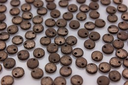 Бусины в форме чечевицы 6 мм 23980/14415E Etched Bronze 10 шт. (Чехия)