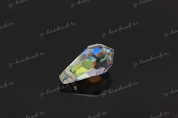 Подвеска хрустальная Drop Pendant Preciosa 6,5*13 mm Crystal AB / 1 шт (Чехия)
