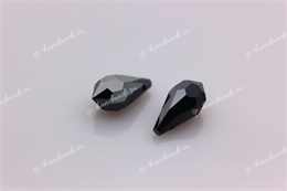 Подвеска  Preciosa Drop Pendant (984)  5,5*11 мм Jet Hematite half / 1 шт (Чехия) DP-64