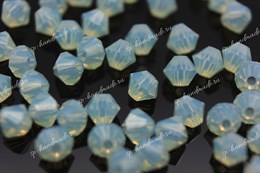 Биконусы хрусталь  6 мм Chrysolite Opal  10 шт (Preciosa)