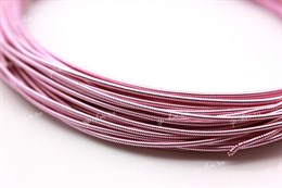 Канитель жесткая Розовая 1,25 мм 5 гр (Индия)