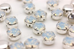 Шатоны Preciosa White Opal / опр - цвет серебро / Maxima ss34 / 7,05-7,25 мм *1 шт* (Чехия)