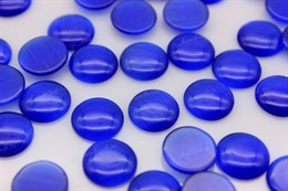 Шелковый кристалл 12 мм, синий, 1 шт