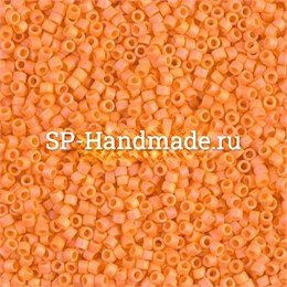 Бисер Miyuki  Delica 11/0 DB1593 - Matted Opaque Mandarin AB 2,5 гр (Япония) MI-424-1