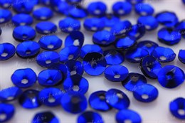 Пайетки чаши  SD-18 синие  матовые 5 мм 3 гр  (Индия)