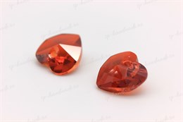 Подвеска Preciosa Сердце (Heart 301)  10 мм Crystal Red Flame / 1 шт (Чехия)