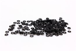 Пайетки чаши 9919 Metal черные 3 мм 3 гр (Италия)