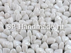 Бусины NIB-BIT  6x5 мм CHALK WHITE LUSTER 03000/14400 5 гр. (Чехия)