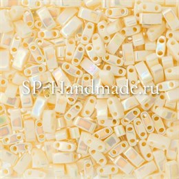 Бисер Miyuki Half Tila HTL0486 - Ivory Pearl Ceylon AB 2,5 гр (Япония) JP-1084