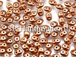 Бусины SuperDUO  2.5x5 мм CRYSTAL BRONZE COPPER  00030 / 01780 5 гр. (Чехия) M-75