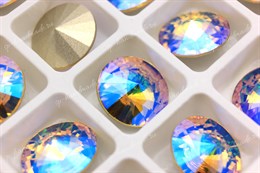 Риволи Aurora Crystal Paradise Shine /  14 мм 1 шт  (стекло K9)