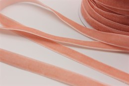 Бархатная лента 10 мм, цвет нежно-розовый, 1 м, 100% полиэстер