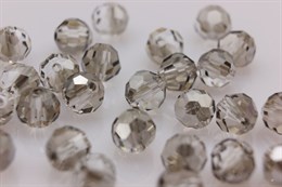Круглые граненые бусины A5000 Aurora Black Diamond / 8 мм 1 шт (стекло K9)