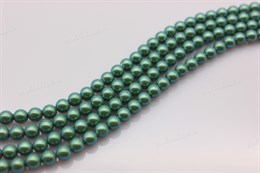Стеклянный жемчуг 4 мм глянцевый зеленый 02010/30008, 20 шт (Чехия)