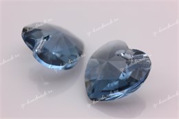 Подвеска сердце Сваровски 6228 18 x 17,5 mm Denim Blue 1 шт S-30