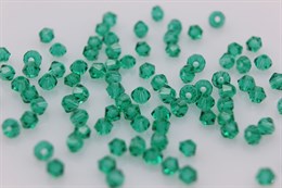 Биконусы А5328 3 мм Emerald, стекло К9 10 шт (Aurora)