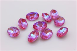 Овал Aurora 4120 Crystal Lotus Pink Delite / 14*10 мм 1 шт (стекло K9)