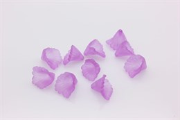 Прозрачные матовые бусины в форме цветка Каллы, цвет сирень, 12x12x1.8 мм, отверстие: 1.5 мм, акрил, 10шт