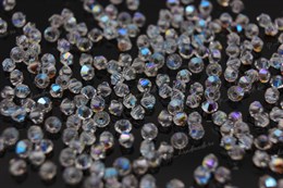 Биконусы хрусталь 5 мм Crystal Glitter 10 шт (Preciosa)