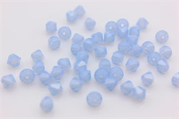 Биконусы хрустальные Preciosa 6 мм 10 шт Light Sapphire Opal (Чехия)