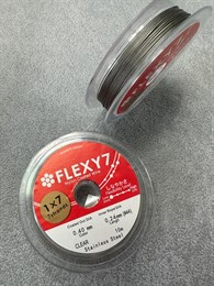 Тросик ювелирный, 0,40 мм (7 струн), цвет серебристый, 10 м (Япония)