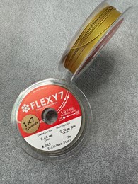 Тросик ювелирный, 0,40 мм (7 струн), цвет золотистый, 10 м (Япония)