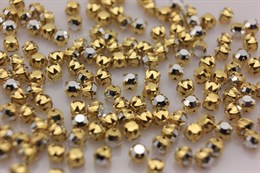 Шатоны Preciosa хрустальные ss16 (3,8-4,0 мм) цвет оправы золото 10 шт Labrador