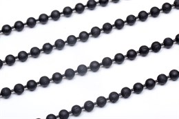 Цепочка шарик 2,3 мм, цвет черный, устойчивое покрытие, 10 см (Ю.Корея)