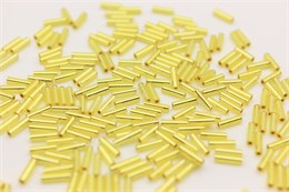 Стеклярус Miyuki Bugles  6 мм 0006 Silver Lined Yellow 2,5 гр (Япония) JP-806