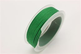 Нейлоновая нить плетеная, 2 мм,  цвет зеленый,  1 м  (Китай)