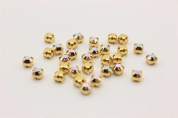 Шатоны Crystal Sakura / оправа - цвет золото ss16/3,8-4,0 мм 10 шт (Чехия)