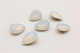 Капля 3003  №128 White Opal  14х10мм, 1 шт Dongzhou AU-647