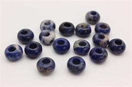 Пончик содалит, 12x8 мм, цвет синий, 1 шт (Китай)
