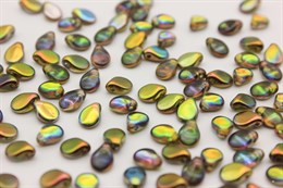 Pip Beads 5 x 7 mm 00030 - Crystal / 95400 - Magic Green 1 шт.