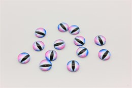 Глазки стеклянные,  8x3 мм , цвет фиолетовый, пара