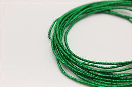 Канитель упругая, цвет ярко-зеленый  0,7 мм, 5 гр (Индия)